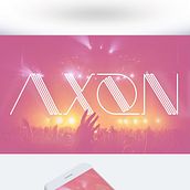 Logo AXON DJ. Un proyecto de Br e ing e Identidad de Wendy G Barcenas - 01.01.2016