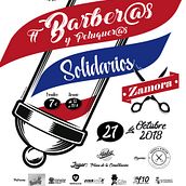 Poster evento "Barberos y Peluqueros Solidarios 2018". Poster Design, Graphic Design, and Events project by Álvaro González Pérez - 09.15.2018