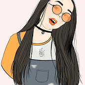 El espacio de tu sonrisa. Un projet de Créativité, Dessin, Dessin artistique, Dessin de portrait, Illustration traditionnelle et Illustration numérique de Jessica Figueroa Andrade - 31.12.2018