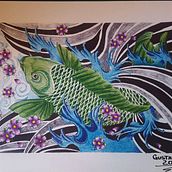 Mi Proyecto del curso: Ilustración realista con bolígrafos de colores muchas gracias por lo aprendido saludos. Un proyecto de Dibujo de Gustavo Medina - 31.12.2018