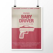 Campaña Cine Baby Driver. Film, Film, Video, TV, Poster Design, Graphic Design, and Advertising project by Roberto Román Ortiz - 03.14.2018