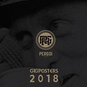 Gigposters 2018. Un proyecto de Dibujo, Dibujo artístico, Diseño de carteles, Diseño gráfico, Eventos, Gestión del Portafolio, Ilustración tradicional, Ilustración digital, Ilustración vectorial y Serigrafía de Pergoi Lab - 31.12.2018