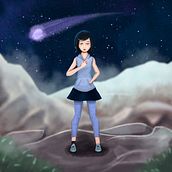 La chica de las montañas. Un progetto di Illustrazione digitale di Carlos Daniel Velez - 24.12.2018