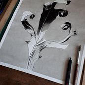 Mi Proyecto del curso: Introducción a la ilustración con tinta china . % caudapodo tarafından hazırlanan Geleneksel illüstras, Ve on projesi - 01.05.2019