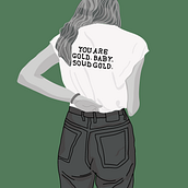 You are gold baby ♥. Projekt z dziedziny Trad, c i jna ilustracja użytkownika Florencia Be - 08.01.2019