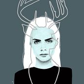 Girl or animal . Drawing, Design, and Traditional illustration project by Raquel Jiménez - 01.09.2019