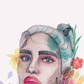 Mi Proyecto del curso: Retrato ilustrado en acuarela. Drawing, Pencil Drawing, Portrait Drawing, and Digital Illustration project by sandravll_10 - 01.11.2019