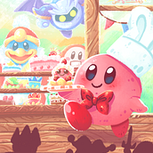 La pasteleria de Kirby. Un progetto di Illustrazione tradizionale e Illustrazione digitale di Paula González - 01.09.2018
