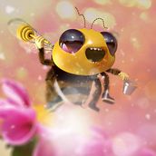 Be like a Bee. 3D, Art Direction, Character Design, 3D Character Design, Digital Illustration, and 3D Modeling project by Guille Amengual - 01.14.2019