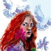 "Volavérunt"Mi Proyecto del curso: Retrato ilustrado en acuarela.  projeto de Darío Hernández Crespo - 15.01.2019