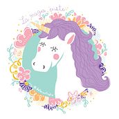 Unicornio mágico. Design, Traditional illustration, Digital Illustration, and Vector Illustration project by Deborah Curiel - 01.16.2015