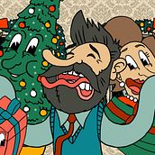 Noche de Paz . Ilustrație tradițională de Billy Melgar - 01.24.2018