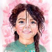Mi Proyecto final de: retrato ilustrado en acuarela .  project by luisa paba - 05.30.2019
