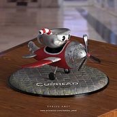 Cuphead fan-art. Un proyecto de Escultura, Diseño de juguetes, Diseño de personajes 3D e Ilustración vectorial de Dobleu Amet - 19.01.2019