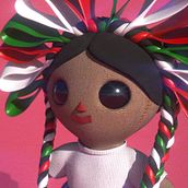 Maria, muñeca mazahua. Un proyecto de 3D, Concept Art, Diseño de juguetes, Diseño de personajes, Diseño de personajes 3D, Escultura e Ilustración digital de Dobleu Amet - 19.01.2019