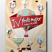 IV Festa Major Pablo Picasso. Art Direction, and Graphic Design project by Albert Ybañez - 06.22.2017