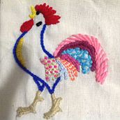 Mi Proyecto del curso: Técnicas de bordado: ilustrando con hilo y aguja. Design, and Embroider project by Cecilia Martinez - 01.28.2019