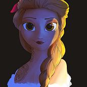 Elsa Pin Up. Digital Illustration project by Carlos Vicente Aparici - 01.28.2019
