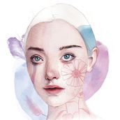 Mi Proyecto del curso: Retrato ilustrado en acuarela. Watercolor Painting project by Valeria Montes - 01.31.2019