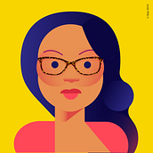 Mi Proyecto del curso: Retrato geométrico minimalista. Vector Illustration project by Heydy - 02.02.2019