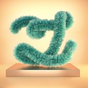 Letra Rara con Pelo. 3D, Lettering, and VFX project by Ruben Lainez Villar - 02.03.2019