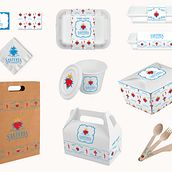 Santería - Mexican Restaurant Logotype and packaging design. Un progetto di Design, Graphic design e Packaging di Estela Villas Plaza - 04.02.2019
