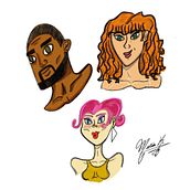 Trio de extraños. Character Design project by Maria Romero - 02.07.2019