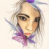 Mi Proyecto final del curso: Retrato ilustrado en acuarela. Fine Arts, Portrait Drawing, and Traditional illustration project by devacelt - 02.07.2019