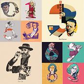 ILUSTRES FIGURAS TIPOGRÁFICAS. Un proyecto de Dibujo, Ilustración tradicional, Ilustración digital y Tipografía de Nacho Gallego - 07.02.2019