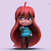 CELESTE . 3D, 3D Animation, Character Design, 3D Character Design, Sculpture, 3D Modeling, and Video Games project by Andrés Felipe - 02.09.2019