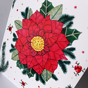 Tarjeta navideña. Un proyecto de Ilustración tradicional de Beto Hojas - 20.12.2018