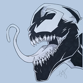 Venom. Pencil Drawing project by Adrián Jiménez Vallés - 06.05.2018