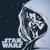 Darth Maul. Pencil Drawing project by Adrián Jiménez Vallés - 06.05.2018