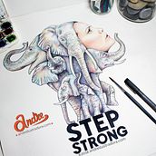 STEP STRONG. Een project van Traditionele illustratie van Andreina Ayala - 18.02.2019