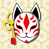 Kamen (Las muchas caras de Japón) Ein Projekt aus dem Bereich Design von Figuren, Grafikdesign, Traditionelle Illustration und Digitale Illustration von Cynthia Cuevas - 19.02.2019