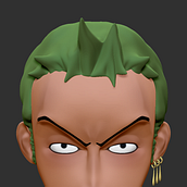 Mi Proyecto del curso modelado de personajes en 3D: Zoro, One Piece. Een project van 3D y  3D-modellering van Adrián Sandá - 18.03.2019