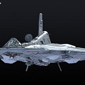 Funky Koval Space Ship. 3D, and 3D Modeling project by enriquepbart - 02.20.2019