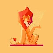 Mi proyecto: Lion character . Traditional illustration project by Elena Eslava Ilustrador - 03.11.2019