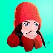 Illustration-Girl. Design de iluminação, Design de personagens e Ilustração digital projeto de Angel Iriarte - 20.02.2019