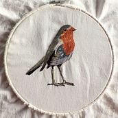 Petirrojo bordado Ein Projekt aus dem Bereich Stickerei von Susana Uribe Botero - 21.02.2019