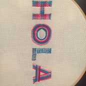 Mi Proyecto del curso: Letras bordadas: el hilo como herramienta gráfica. Sewing project by Monica Merchan - 02.22.2019