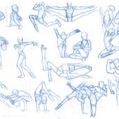 Dancer Sketches. Pencil Drawing, and Comic project by brant_bi - 02.22.2019