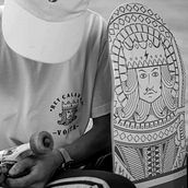 REY CALAVERA. CHICLE T-SHIRT FT VOLTA SKATEBOARD. Un progetto di  di César González - 24.02.2019