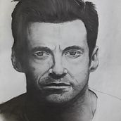 Mi Proyecto: Retrato a lápiz de Hugh Jackman.  project by andresvalverde1990 - 02.24.2019