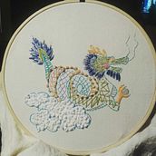 Mi Dragón: Técnicas de bordado: ilustrando con hilo y aguja. Embroider project by noeliarda - 02.24.2019