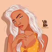 Tropical. Fine Arts, Comic, Concept Art, Creativit, Drawing, Pencil Drawing, Artistic Drawing, Portrait Drawing, Realistic Drawing, Design, Graphic Design, Traditional illustration, Digital Illustration, Vector Illustration, and Painting project by Verónica Rodríguez - 02.25.2019