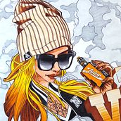 Juice Vapor Bemie G. Drawing, and Traditional illustration project by Nando Feito Baena - 02.26.2019