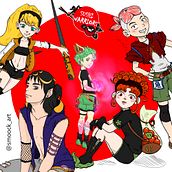Diseño de personajes con temática de sushi. Comic, Concept Art, Creativit, Drawing, Character Design, Costume Design, and Digital Illustration project by Sofía Quiles Marcos - 03.07.2019