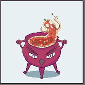 Laol: la olla de los alimentos olorosos . Ilustração digital projeto de glitcherpixel - 07.03.2019