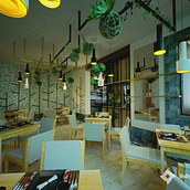 Mi Proyecto del curso: Restaurante y Tienda Vegana. Un projet de Architecture, Design , et Design d'intérieur de Cecilia Milagros León García - 16.07.2019